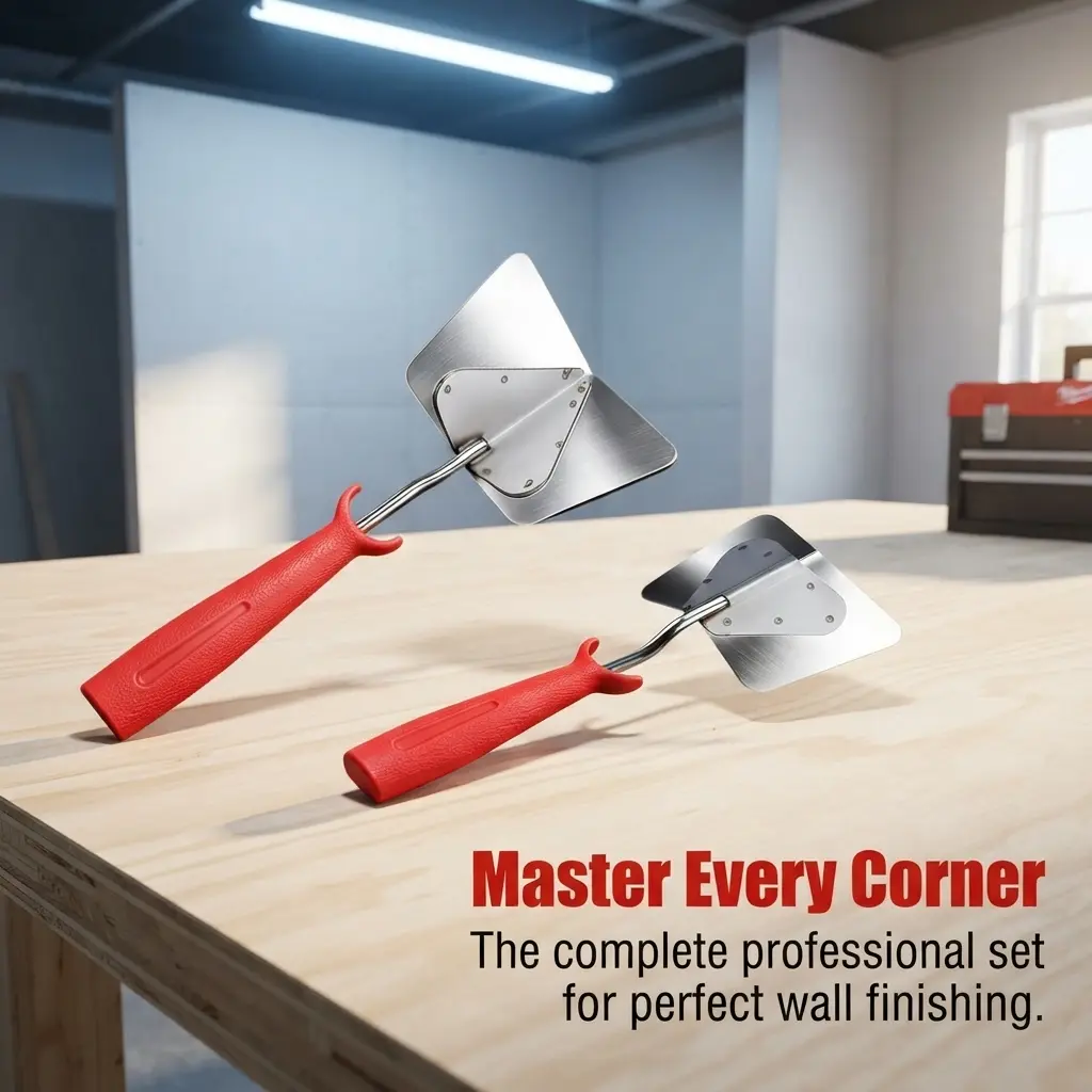 Stainless Steel Inside Outside Corner Trowel, Durable Angle Plastering Tool for Wall Corner Finishing