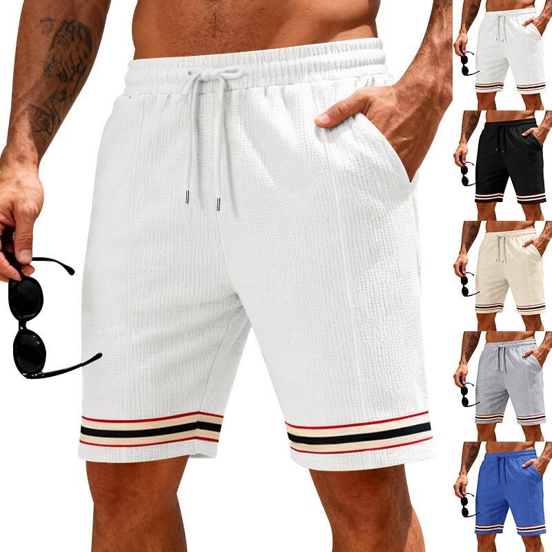 Men's Quick-drying Breathable Loose Running Shorts Sports Vacation Beach Basketball Training Cropped Pants Summer