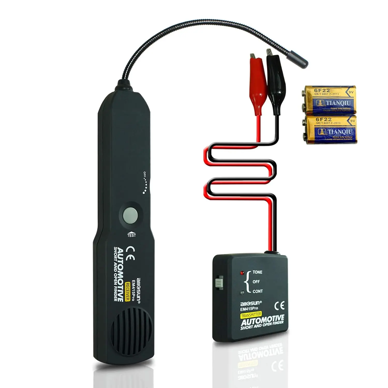 Advanced Wire Tracer Tool - 6-42V DC PVC Cable Tracker Detector with Transmitter, Receiver, 7in Flexible Probe, Automotive Short & Open Finder, Circuit Breaker Finder, Storage Bag for Cars, Trucks, Boats, Tractors