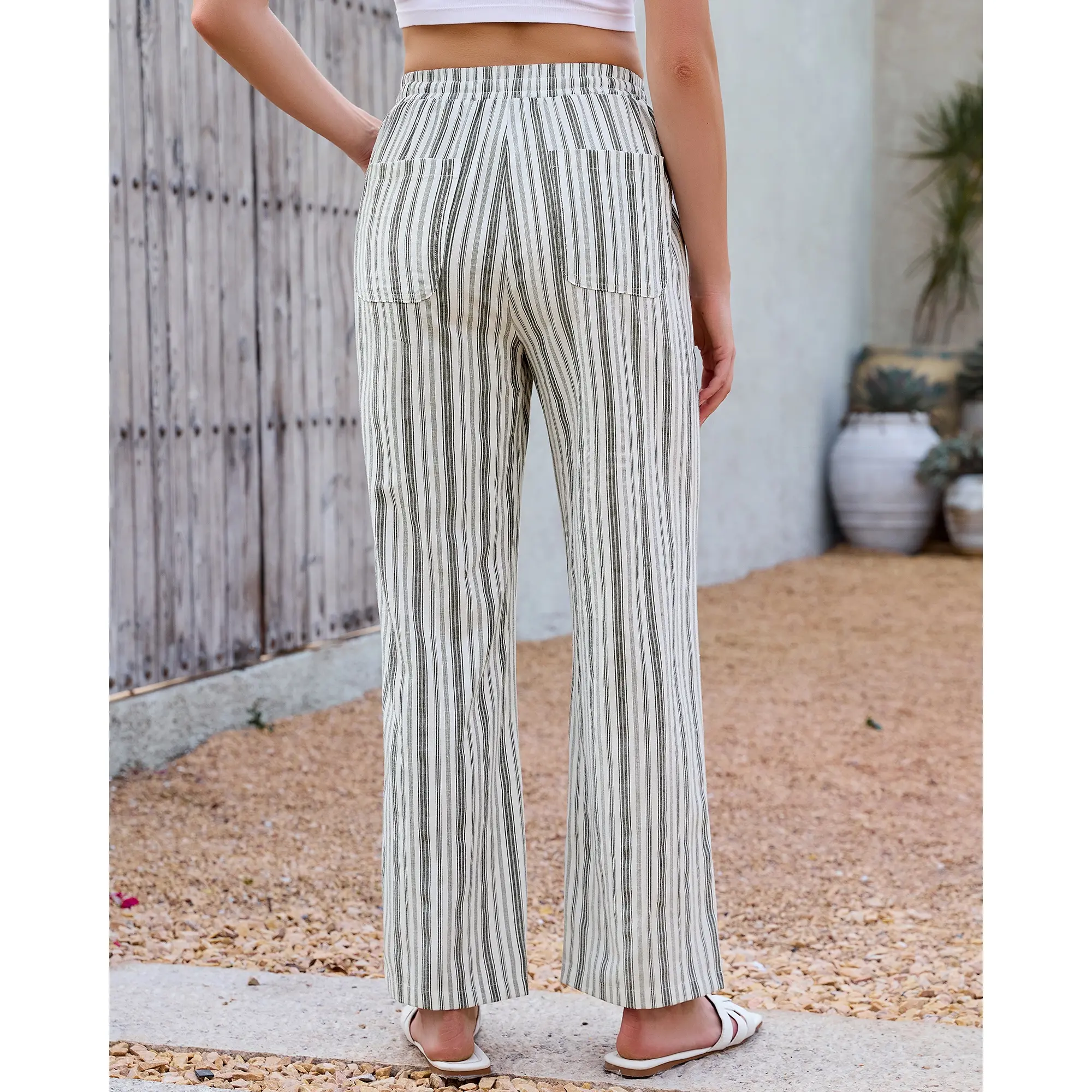 Cream White Stripe