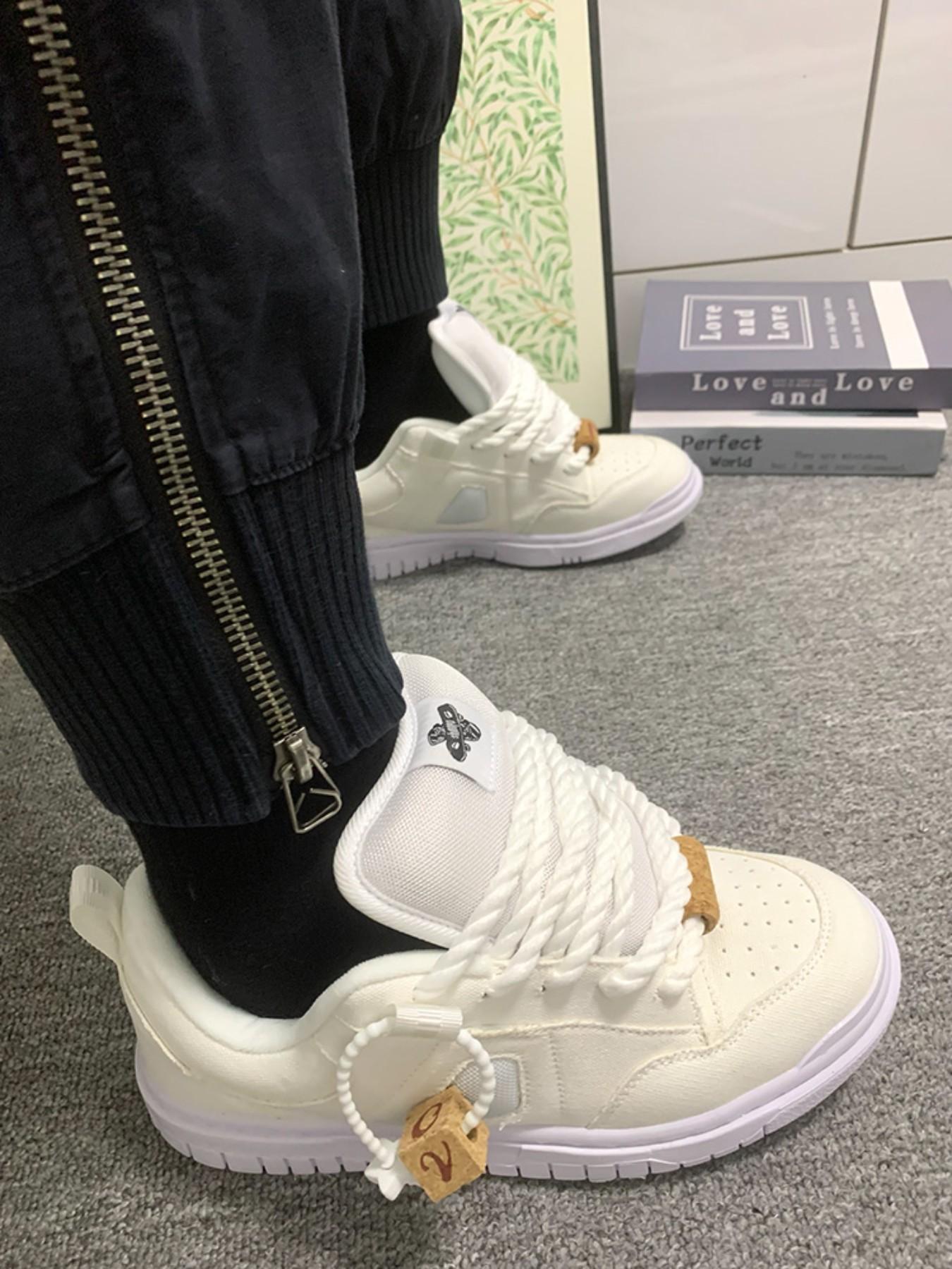 Men's Casual Canvas Shoes, Large Size 48, Breathable Round Toe Flatforms, Anti-Slip Rubber Sole, Unisex Couple Sneakers, All-Season Comfort