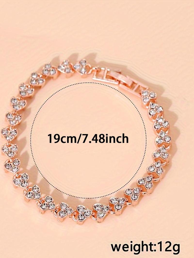 1 piece of fashionable Roman pattern diamond inlaid women's watch, women's watch quartz watch bracelet, women's watch paired with 1 trendy and versatile heart-shaped skeleton bracelet Exquisite Watch Set 1 piece of fashionable Roman pattern diamond inlaid women's watch, women's watch quartz watch bracelet, women's watch paired with 1 trendy and versatile heart-shaped skeleton bracelet Exquisite Watch Set