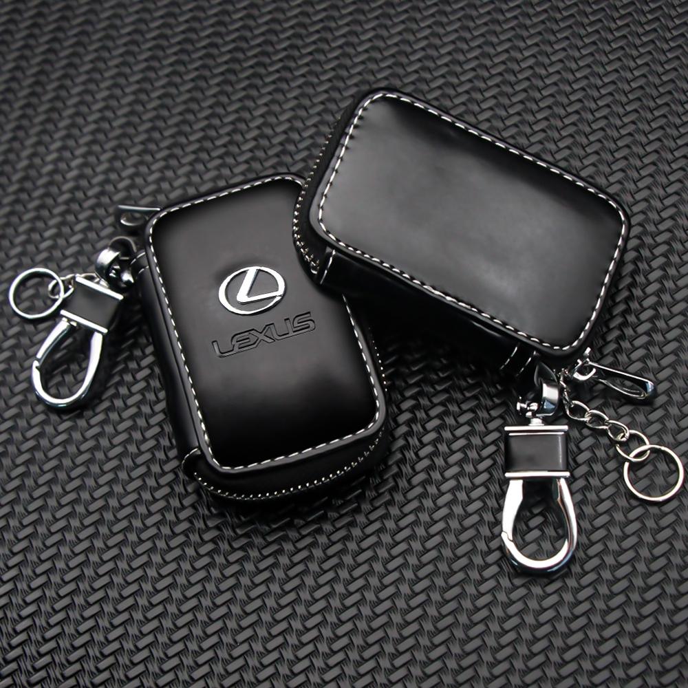 Lexus Leather Car Key Case, Car Key Holder, Car Key Accessory, Multifunctional Key Storage Protector, Durable Scratch-Resistant Portable Key Cover, Exclusive Logo Decoration
