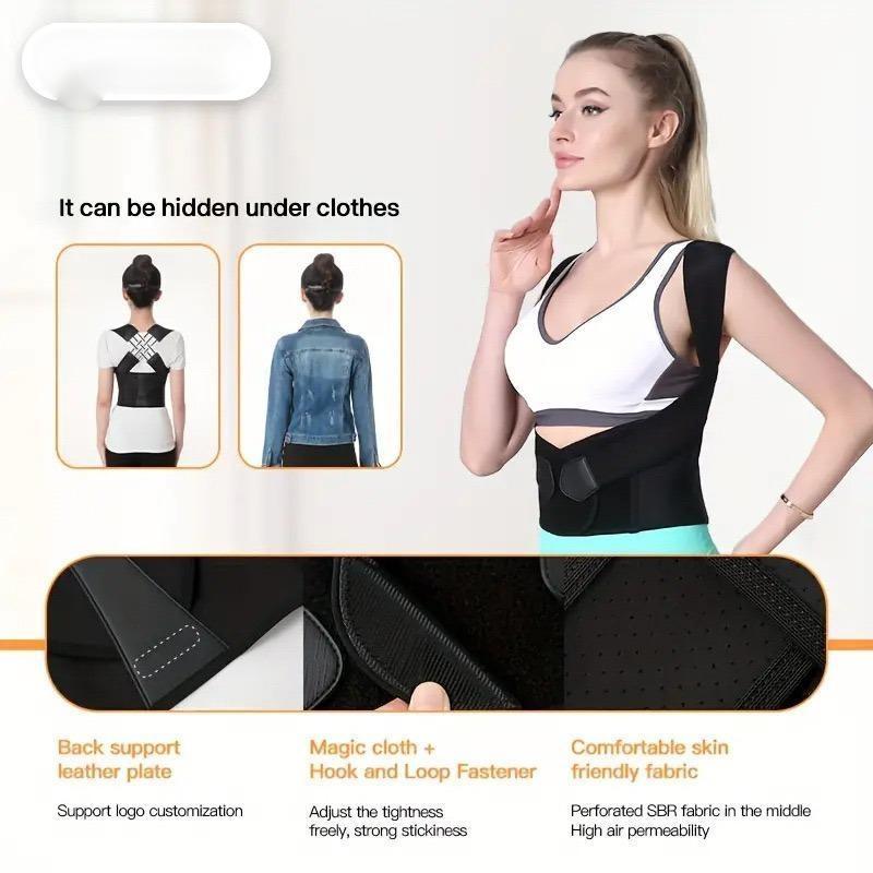 Adjustable Back Posture Correction Belt, Adjustable Back Straightener – Transparent – for home, office, and sports use body shaping. Ergonomic design for comfort and snug fit, for fitness enthusiasts