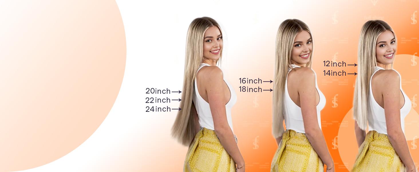 Full Shine Lace Clip in Hair Extensions Real Human Hair 3 Pcs Clip ins 50Gram for Women