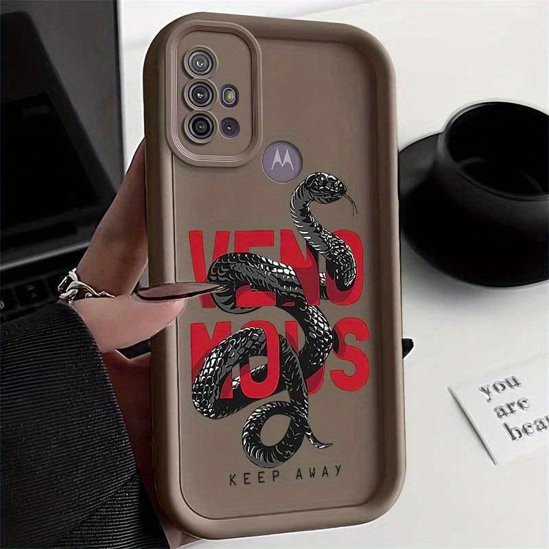 1 Piece Scarlet Python G10 Silicone Shockproof Cover For Moto G10 - Ideal For Entertainment