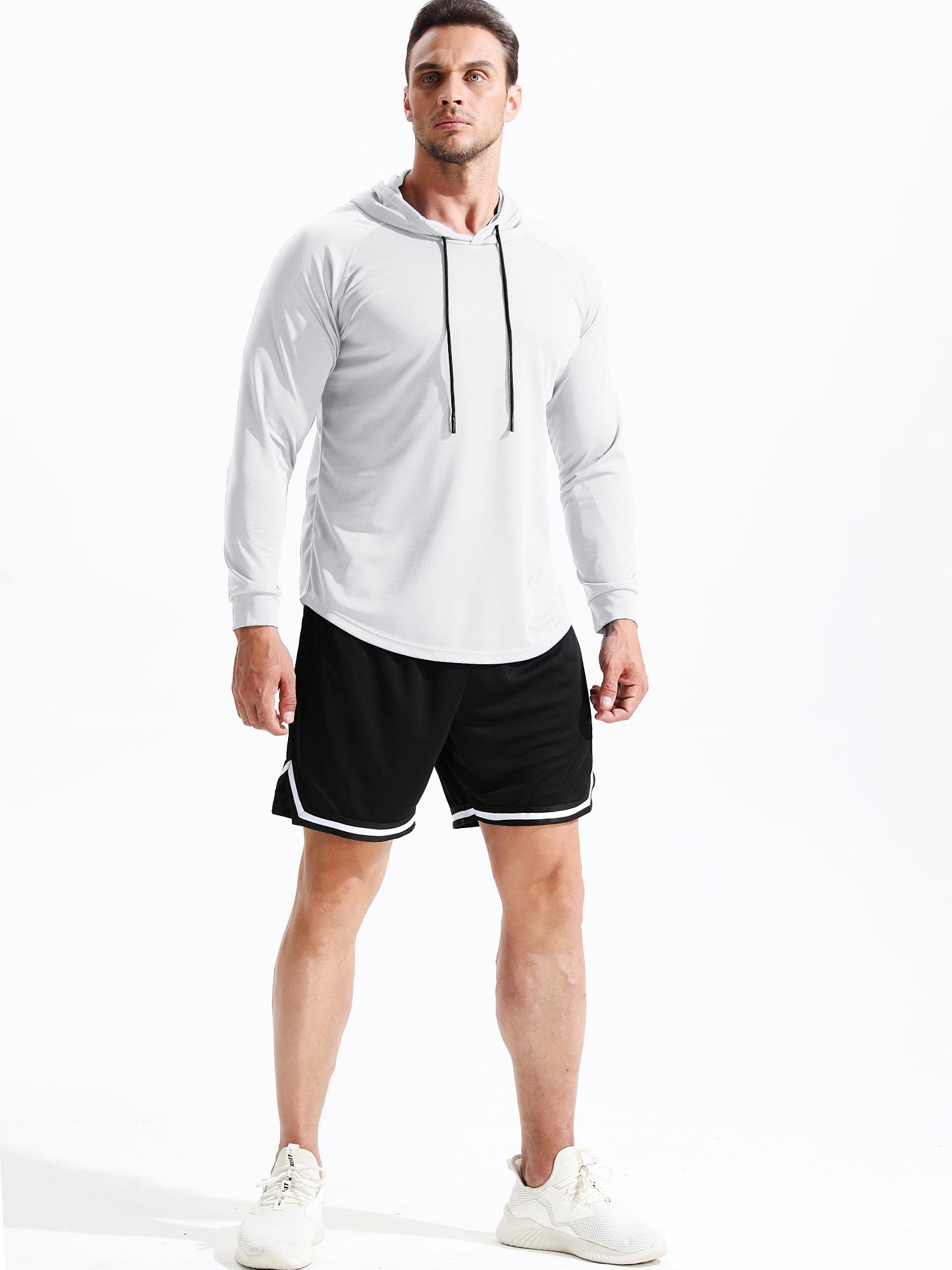 Cadmus Men's Athletic Hoodie - Long Sleeve Mesh Fabric for Running, Hiking, Fishing & Gym Wear - Lightweight, Durable & Breathable