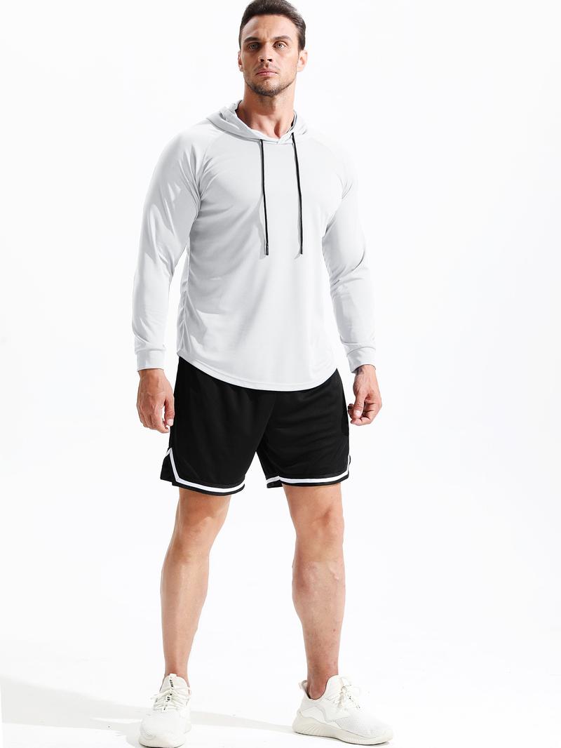 Cadmus Men's Athletic Hoodie - Long Sleeve Mesh Fabric for Running, Hiking, Fishing & Gym Wear - Lightweight, Durable & Breathable