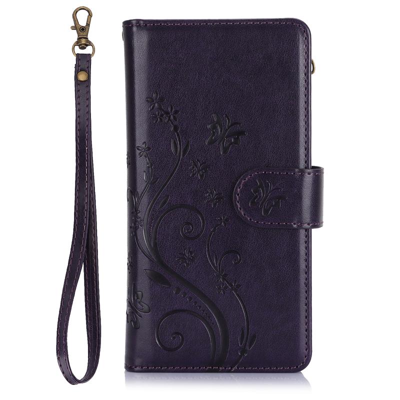 For Samsung Galaxy S25 Ultra S24 Plus S23 FE S22 S21 Lanyard Cute Floral Embossed Butterfly Wallet Phone Case with 6 Card Slots Zipper Pocket Wrist Strap Women Soft PU Leather Protective Flip Fold Stand Cover Magnetic Closure For Mom For Samsung Galaxy S25 Ultra S24 Plus S23 FE S22 S21 Lanyard Cute Floral Embossed Butterfly Wallet Phone Case with 6 Card Slots Zipper Pocket Wrist Strap Women Soft PU Leather Protective Flip Fold Stand Cover Magnetic Closure For Mom