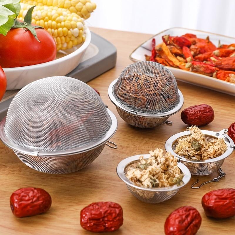 Tea Steeper, 2Pcs Mesh Tea Infuser Premium Tea Filter Tea Interval Diffuser with Extended Chain Hook for Brew Loose Leaf Tea and Spices & Seasonings