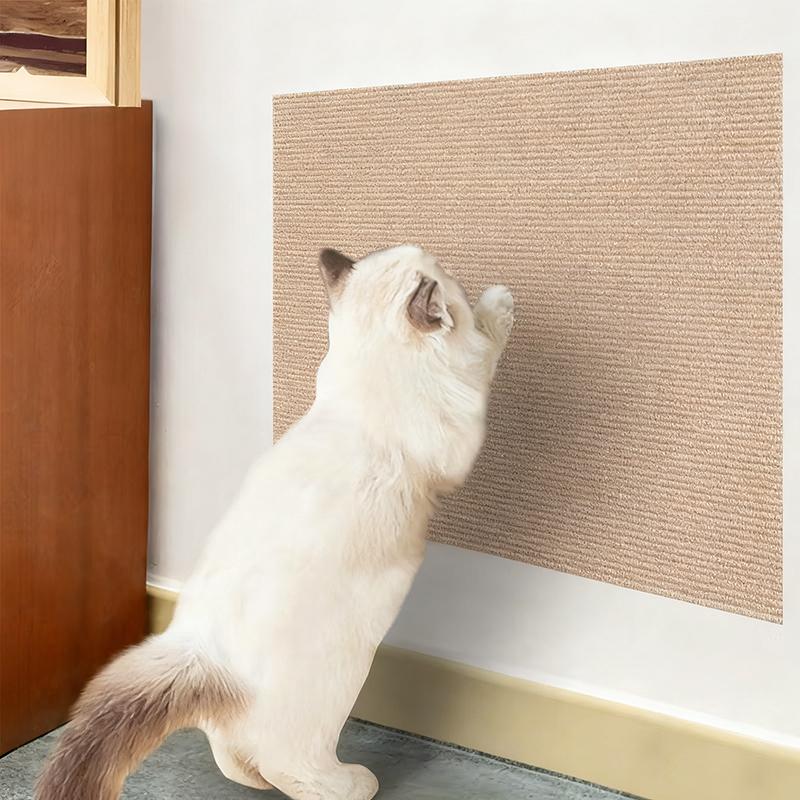 10pc Wall Self-Adhesive Anti-Cat-Scratch Sofa Protector, DIY Cats Scratching Prevention, Linen Material, Trimmable Design, Pet-Friendly