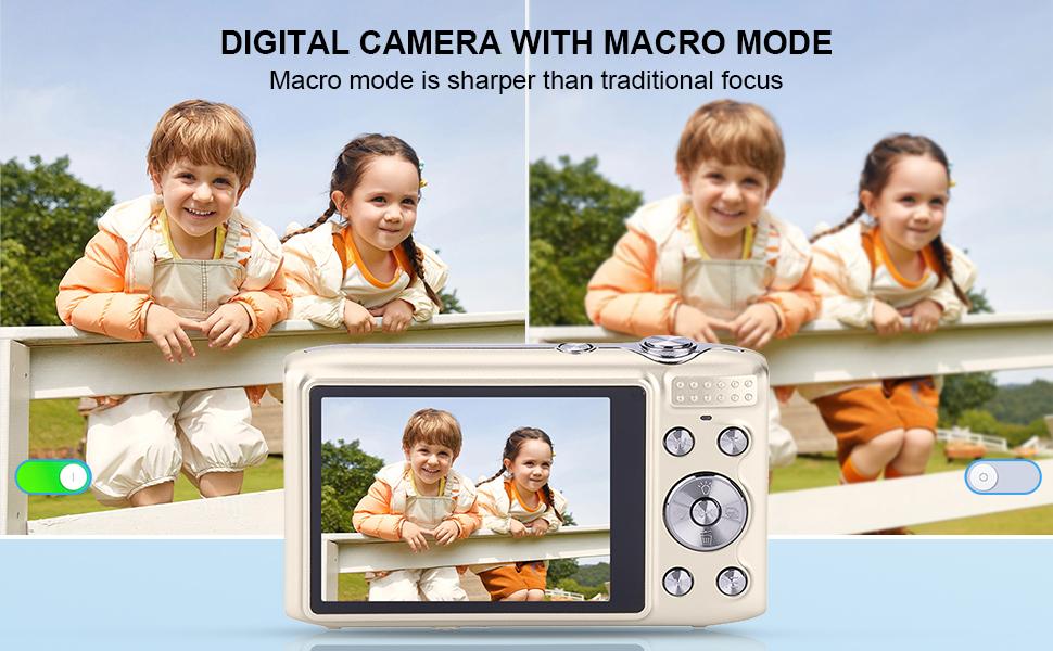 Digital Point and Shoot Camera,4K Compact Digital Camera with 2.88' IPS Screen 48MP for Photo and Video,Small Digital Camera Support 16X Zoom Macro Mode and Flash,1080P Camera with 32GB Card,Beginner Camera for Teens, Tech Gadgets Gift for Kid Student