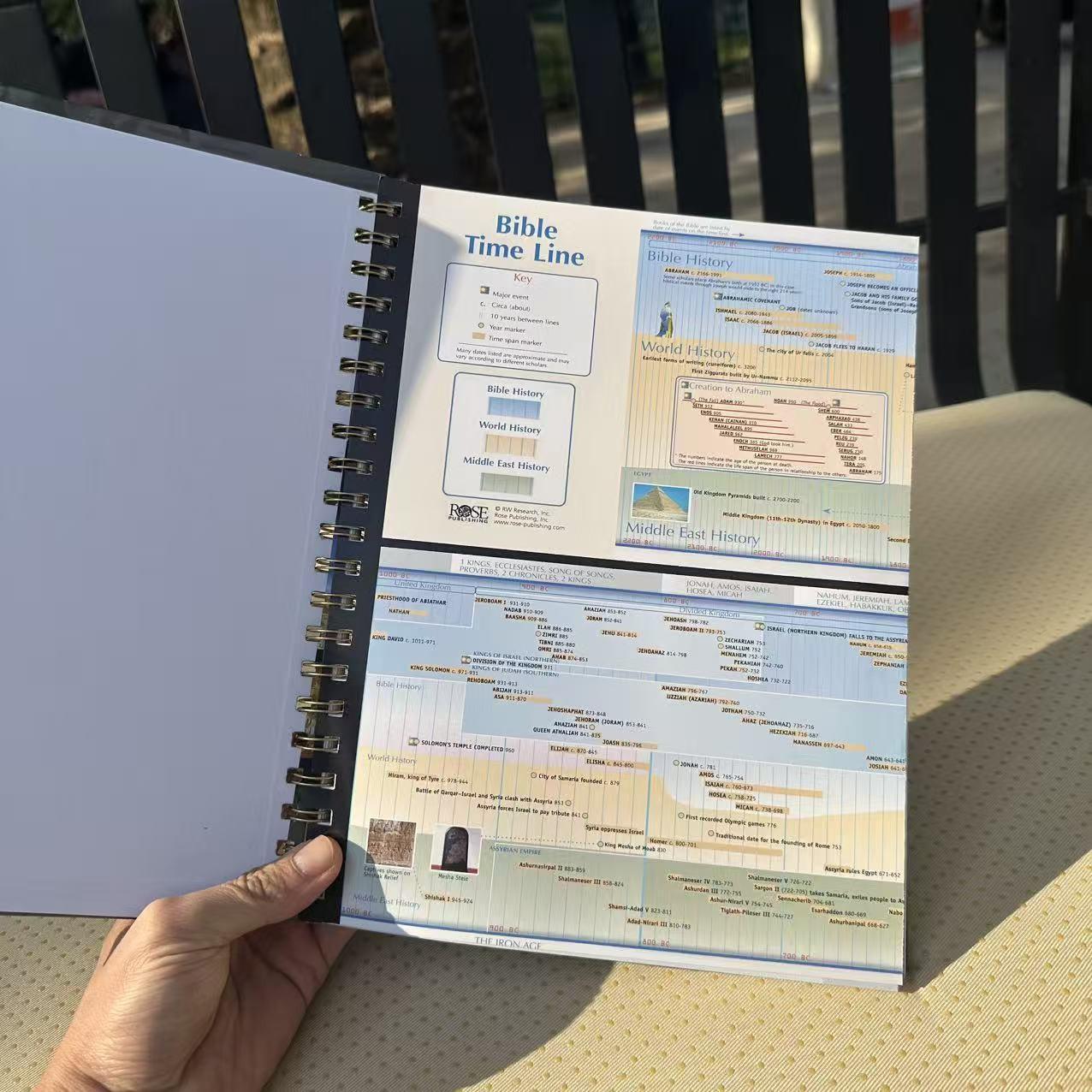 Biblical Timeline Made Easy: Rose Bible 10th Anniversary Definitive Guide ,Essential Religious Reference Guide Notebook, Bible Study Supplies