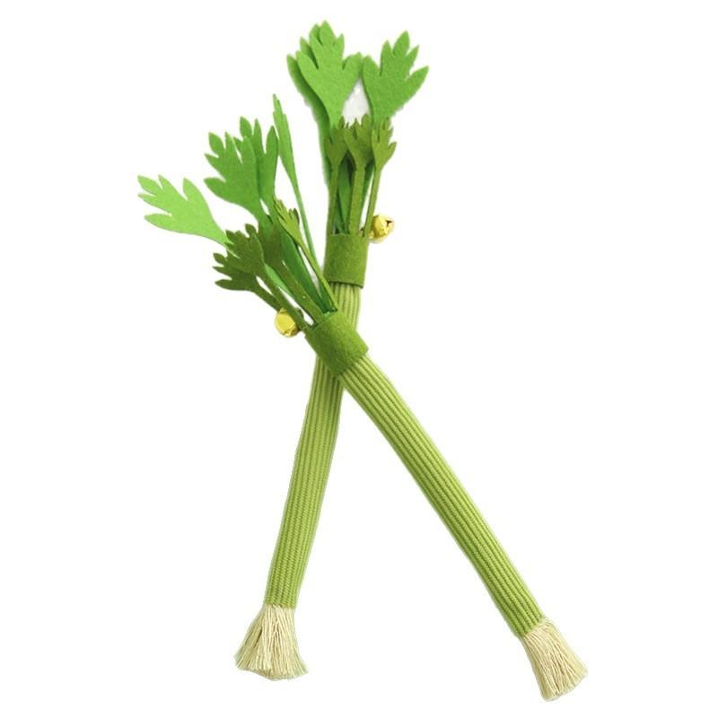Original Realistic Celery Cat Toy with Bell, Durable Chewable Cat Toy, Pet Supplies Wholesale, Cat Toy Wood Carrot Mimic, Cat Entertainer