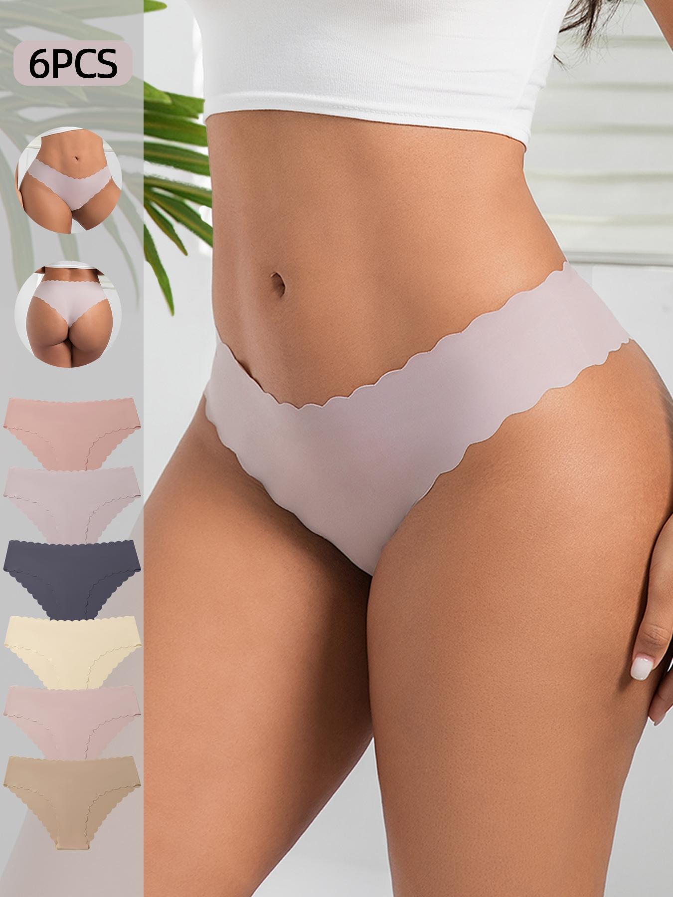 Women's Fitted Plaid Print Underwear Set, Casual Style, Moderate Fabric Thickness, All Seasons Wear, Ultra-Thin & Breathable Design, Panties