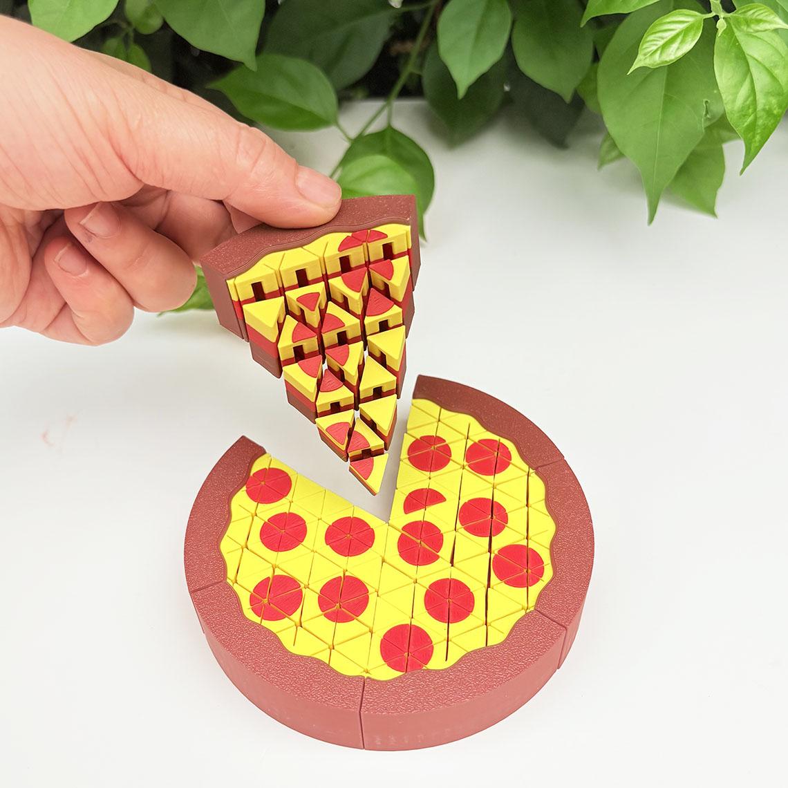 Pizza Box for Mini Pixel Pizza Stress Toys,3D Printed Mini Pizza Puzzle Box