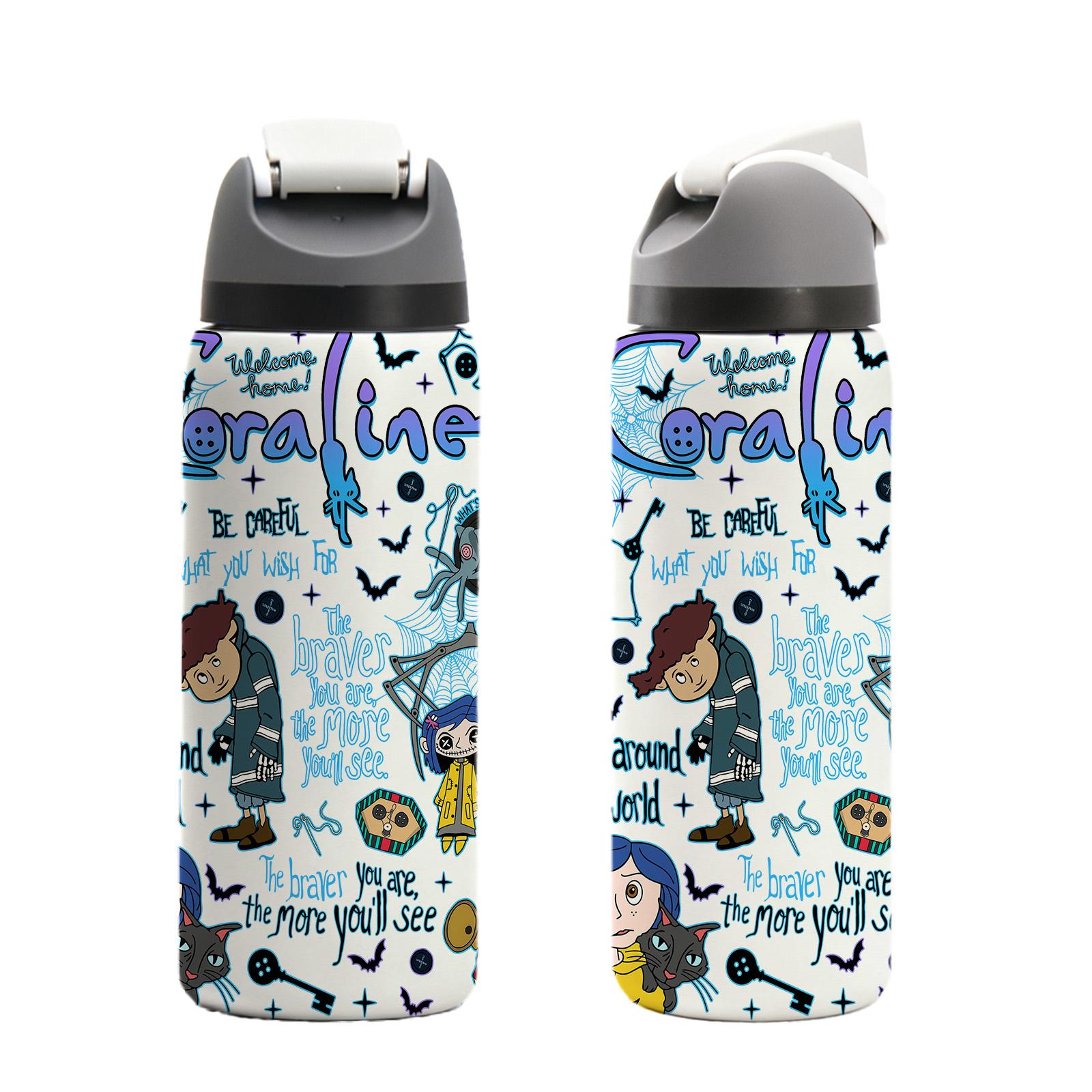 1 Pc 19/32oz insulated mug tumbler, Leakproof Insulated Tumbler, double wall leak-proof vacuum cup for hot cold drinks, thermal mug keeping warm 12 hour/ cold 24 h, graphic style, ideal gift for women men, perfect for travel office home