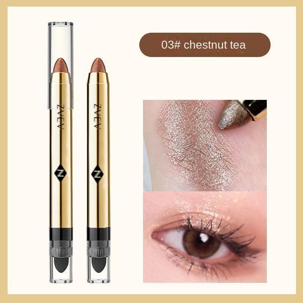 Long-lasting long-lasting shining eyeshadow pen, single-pack waterproof glitter and matte eyeshadow pen, high saturation eyeshadow stick, colorful eye makeup products, beauty supplies