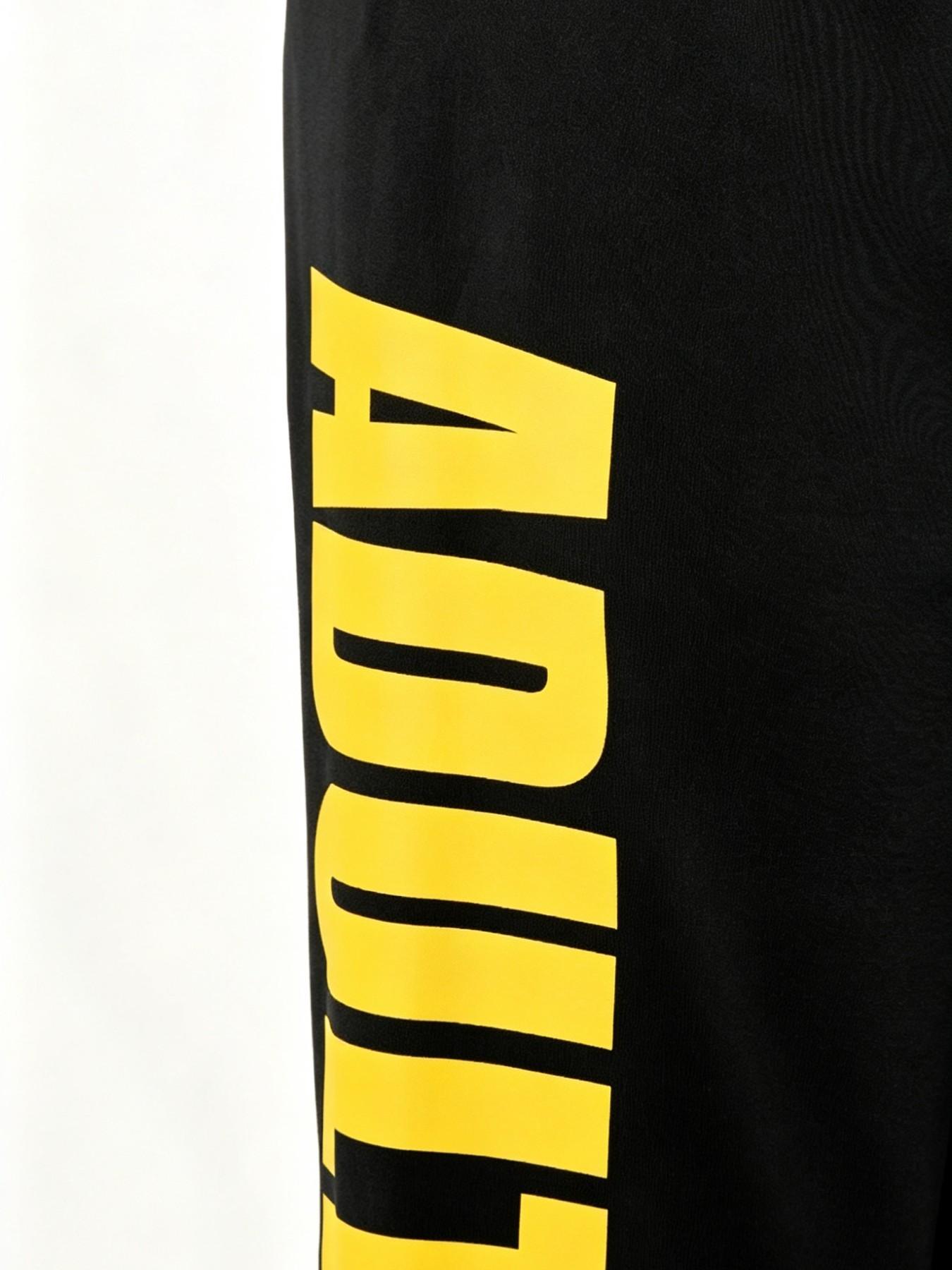 Vertical Letter Graphic Elastic Waist Wide Leg Sweatpants Y2K Streetwear / Street Shooting / Casual Hangout / Hip‑Hop Party Oversized Baggy Relaxed Fit Loose Drape Women Fashion Printed Casual Trousers