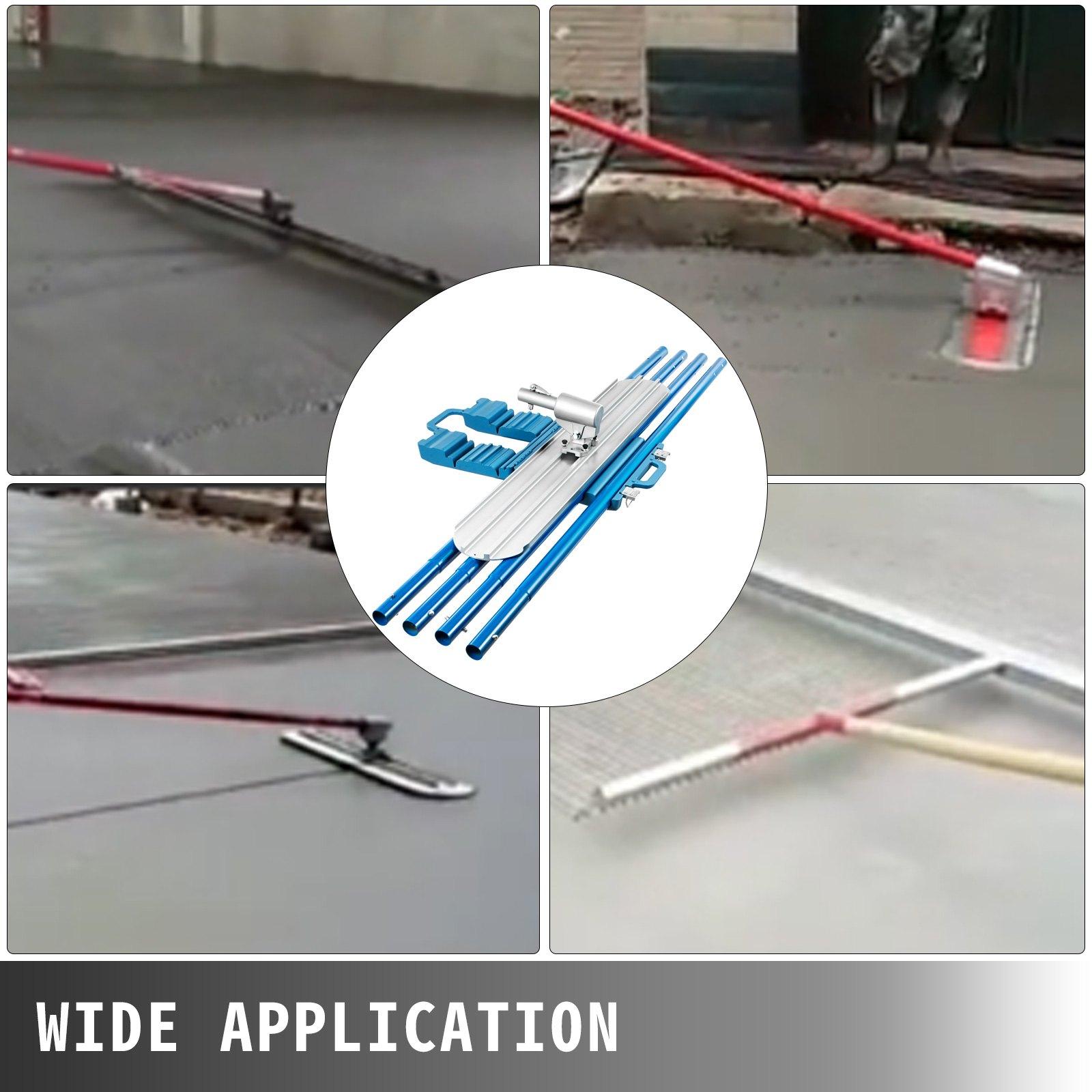 【Father's Day gift】VEVOR Bull Float Magnesium Concrete Float 48 x 8\" Round End Concrete Float Tool Cement Tool Bull Concrete Kit Bull Float with 4 Float Handle Bull Float Bracket Concrete Tools Finishing Bull Float