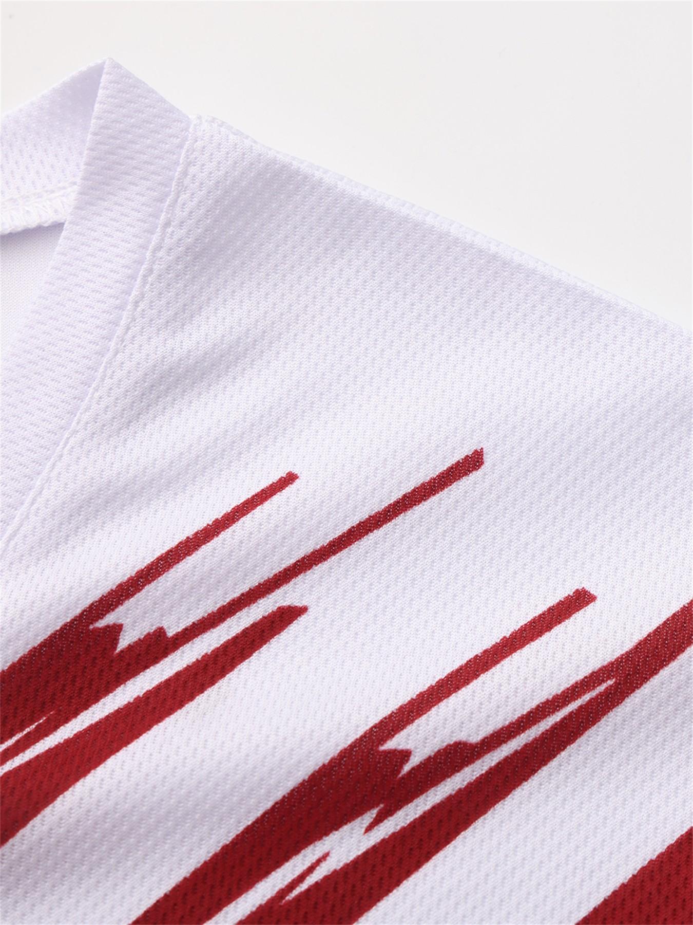 Men's Sporty Short Sleeve Summer Fashion Print T-Shirt, Gym Running Training Muscle Showcasing, Fitted Style for Active Men