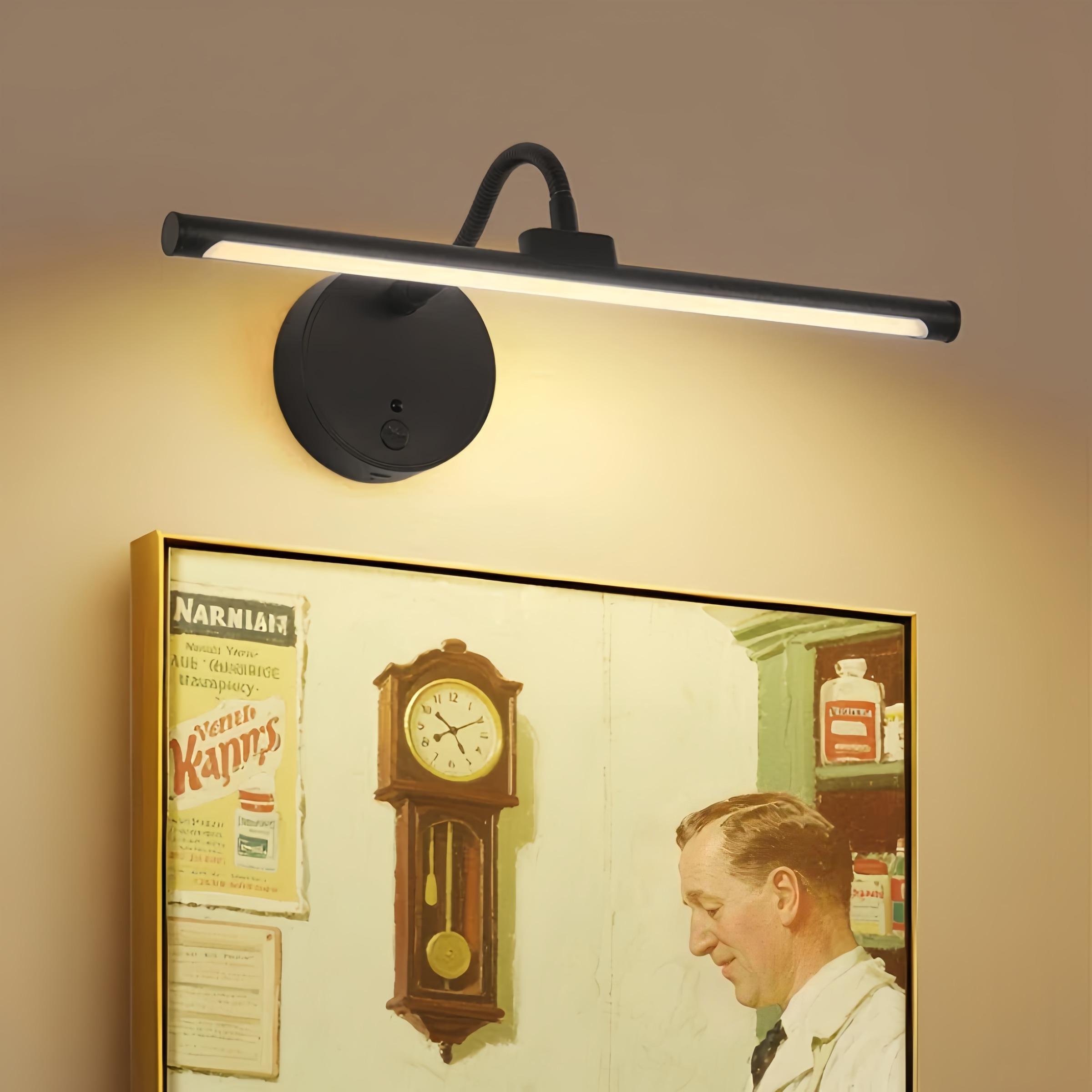 USB Rechargeable Wall Mounted Light, Dimmable Picture Light with Remote Control, Novelty Lighting for Wall Painting, Gallery Art, Painting, Portrait, Adjustable Lights, Home Decor Lighting