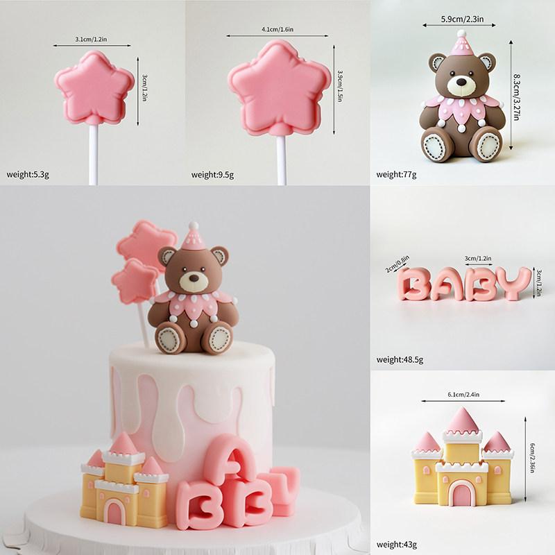 Cute Baby Birthday Hat, Blue Cartoon Design, Gender Reveal Cake Decoration, Horse Castle Insert, Baby Shower Accessory