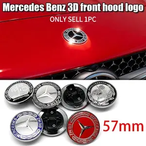 Car 3D Logo Decal Sticker, Front Rear Engine Hood Trunk Emblem, Metal Texture Badge, Car Exterior Upgrade Accessories, Car Decals, Car Stickers for Mercedes Benz W203 W204 W212 W213 W222 W221 C E S Class, Stickers For Cars