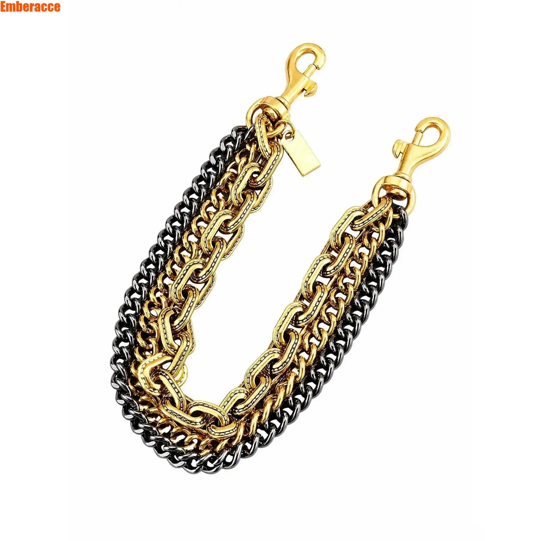 Vintage Metal Purse Chain for Handbags, Detachable Bag Charm Strap with Stylish Link Chain Design, Decorative Replacement Handle Accessory for Crossbody Bags, Shoulder Bags, Tote Bags & Everyday Outfits