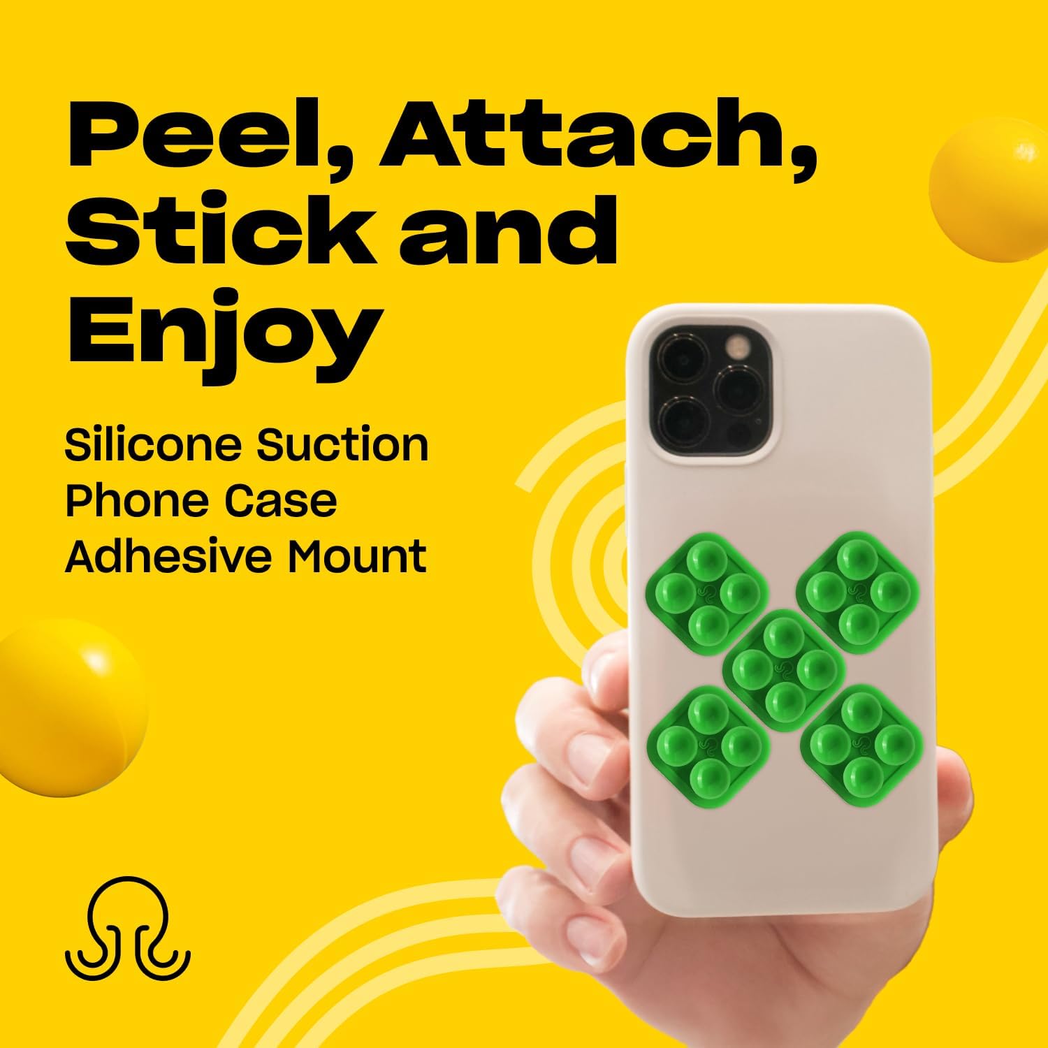 Classic mini - Suction Phone Case Adhesive Mounts - Hands-Free, Grip Holder for Selfies and Videos - and Android Compatible - 6 x 1" x 1", Spade Green Classic mini - Suction Phone Case Adhesive Mounts - Hands-Free, Grip Holder for Selfies and Videos - and Android Compatible - 6 x 1" x 1", Spade Green