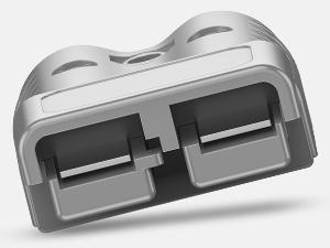Nilight Anderson Connector 350AMP 2/0AWG Anderson Plug 12V-36V Battery Quick Connect/Disconnect Wire Harness Plugs Connectors Kit for 2/0 Gauge Cables Car ATV Trailer Towing Winch Motor, 2 Pack Grey