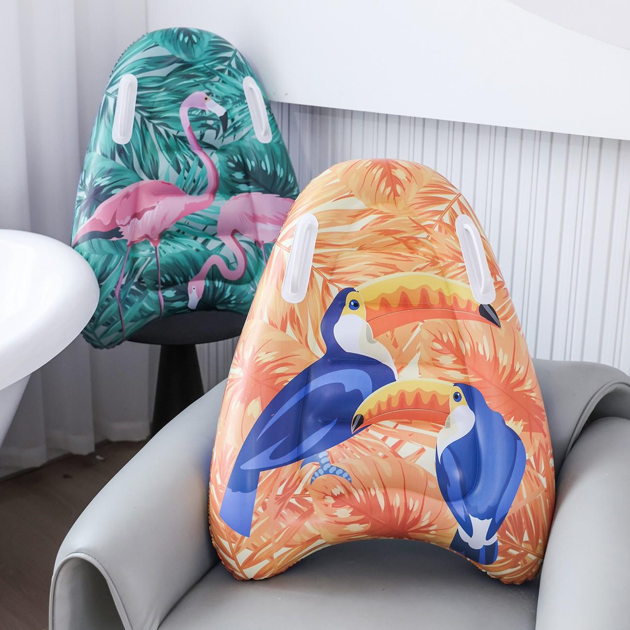 1pc PVC Inflatable Surfboard, Nylon Fabric Stand Up Paddle Board, Kids Swimming Float, Triangle Shape Handheld Surfboard