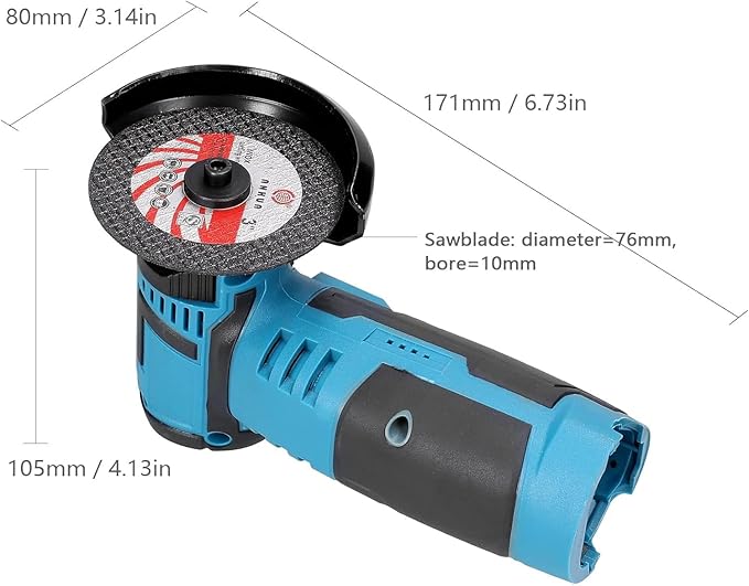 12V Cordless Mini Brushless Angle Grinder Kit with 4 Gutting Blades,2 pcs 12V 1500mAh Batteries 19500 RPM/Min,for Cutting Grinding Polishing Electric Heavy Duty Handle Power Tools,Blackfriday,Christmas Gift 12V Cordless Mini Brushless Angle Grinder Kit with 4 Gutting Blades,2 pcs 12V 1500mAh Batteries 19500 RPM/Min,for Cutting Grinding Polishing Electric Heavy Duty Handle Power Tools,Blackfriday,Christmas Gift