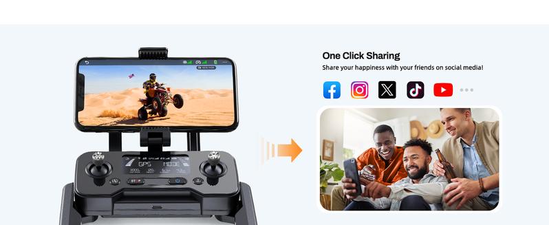 Bwine F7GB2 Drone with 4K Camera for Adults, 3-Axis Gimbal, 9800FT Transmission Range, FAA compliance, 50Mins Flight Time with 2 Batteries, GPS Auto Return+Follow Me+Beginner Mode