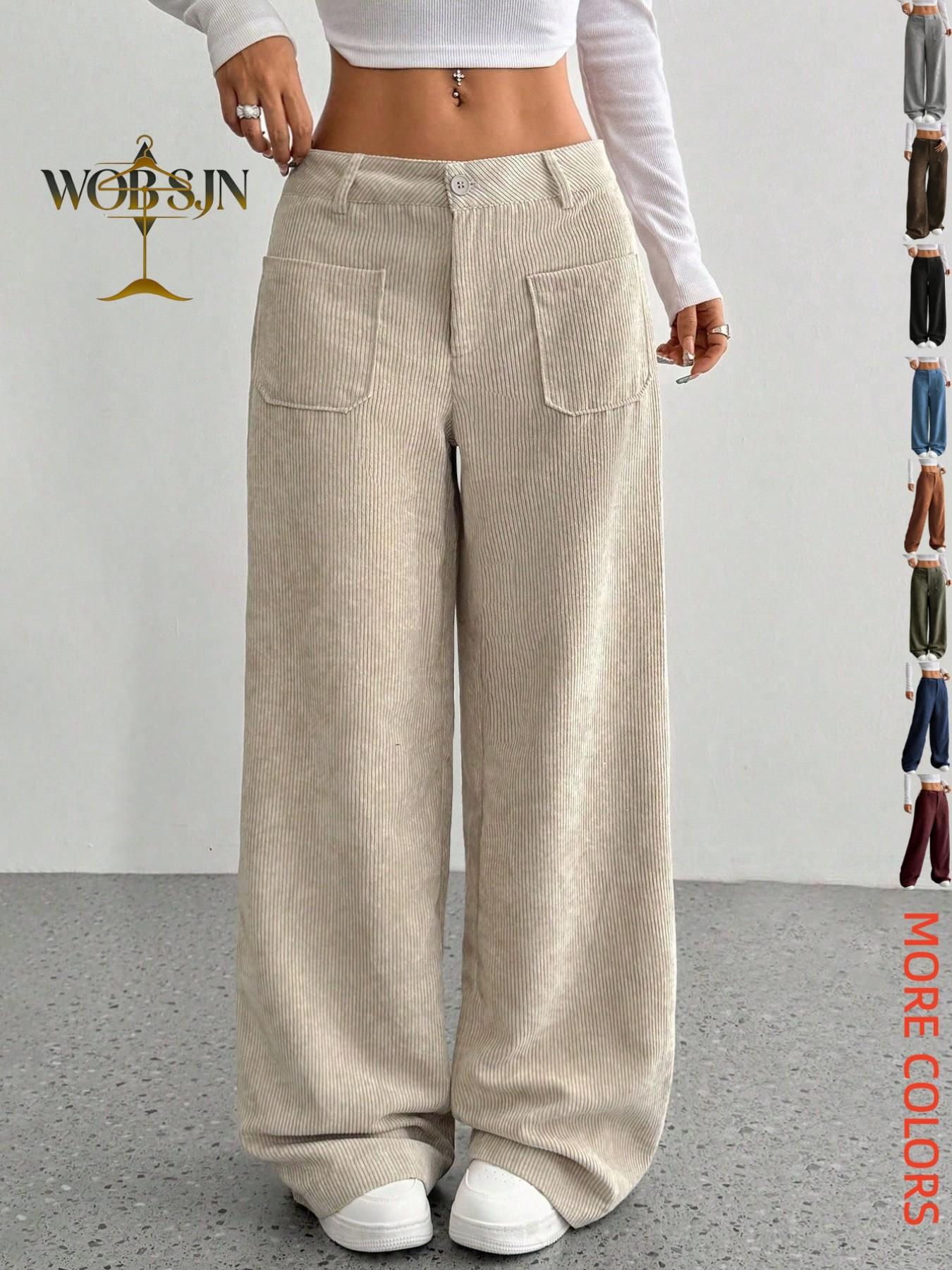 loose fitting dress pants women Women Wide Leg Dress Pants High Waisted Loose Fit Business Casual Work Trousers with Pockets 2025