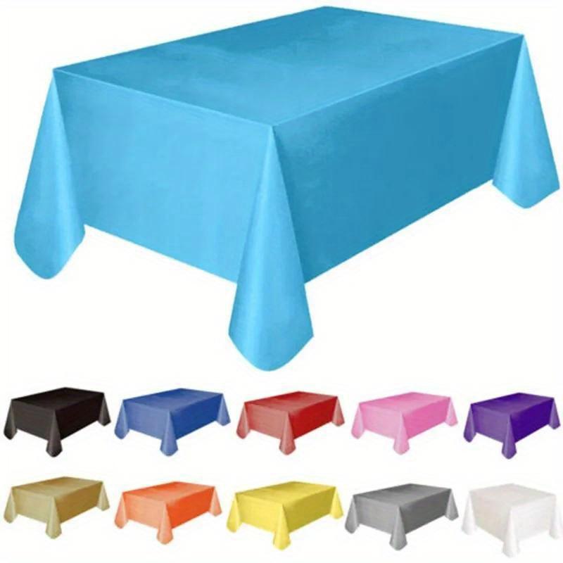 137x183cm Disposable Solid Color Tablecloth Birthday Party Wedding Christmas Table Cover Wipe Covers Rectangle Desk Cloth Decor Waterproof Table Cloth