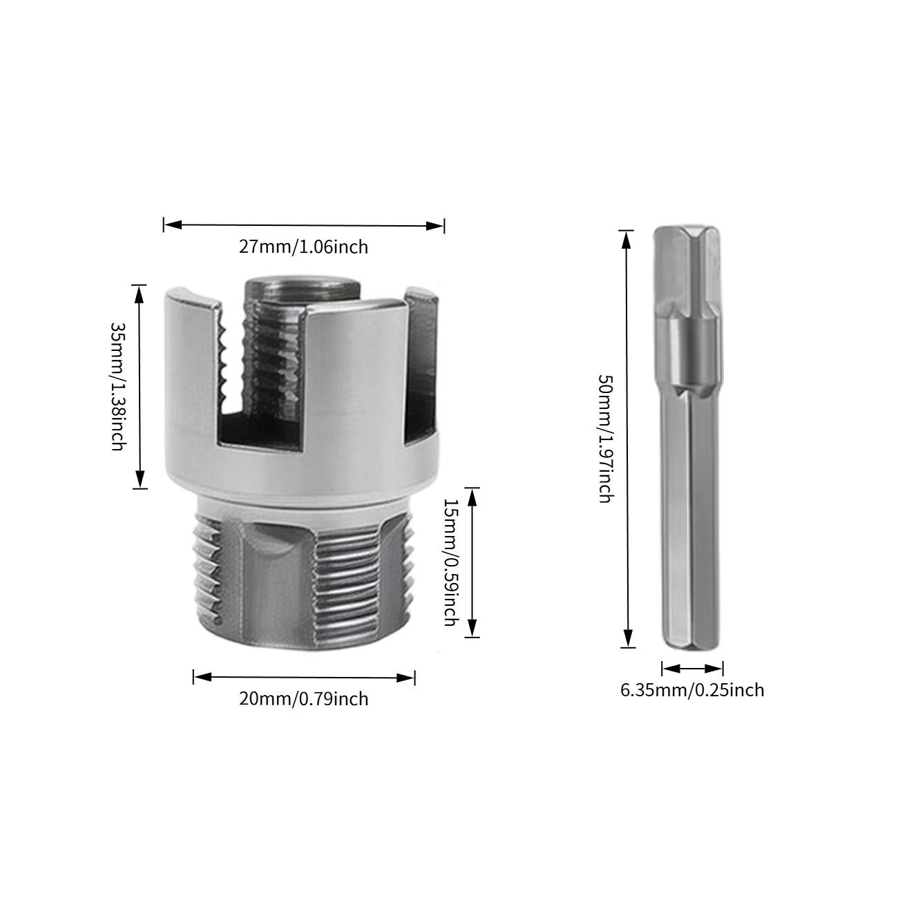 3-Piece Pipe Thread Tool Set, Strong Tools for Internal & External Threads, Compatible with Drills, Ideal for PVC & Plastic Pipes
