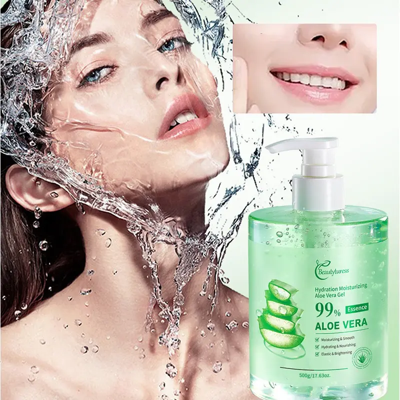 Aloe Vera Moisturizing Gel 500g, Hydrates Skin, Relieves Dryness, Lightweight Texture, Suitable for All Skin Types, Daily Face & Body Care