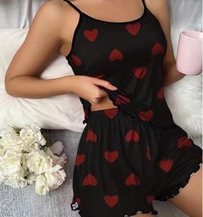 Women's 2-Piece Loungewear Matching Pajama Set - Butterfly Print, Round Neck Stretch Top, Belted Waist Shorts, Multi-Size Including XXXL (Sports & Outdoor Clothing Set), Matching Pj Set