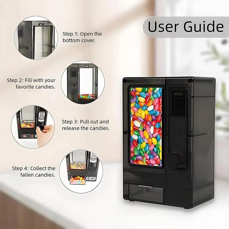 Mini Candy Vending Machine, Candy Storage Machine, Cute Desktop Candy Machine, Gift For Friends Or Girlfriend