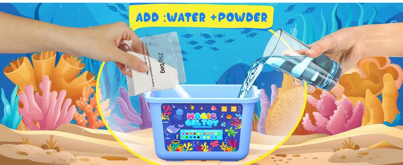 Magic Water Elf Toy Kit, Aqua Fairy Water Gel Kit, 20 Magic Gesl&16 Molds, Fun Summer DIY Craft Kit, Birthday Gifts & Party Favors for Kids Ages 3+