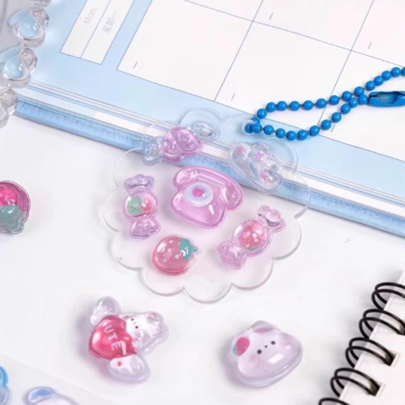 Creative 3D Crystal Bubble Stickers, Fun 3D Cartoon Decorative Stickers, DIY Phone Case Gift, Diary Notebook Calendar Hanging Decoration