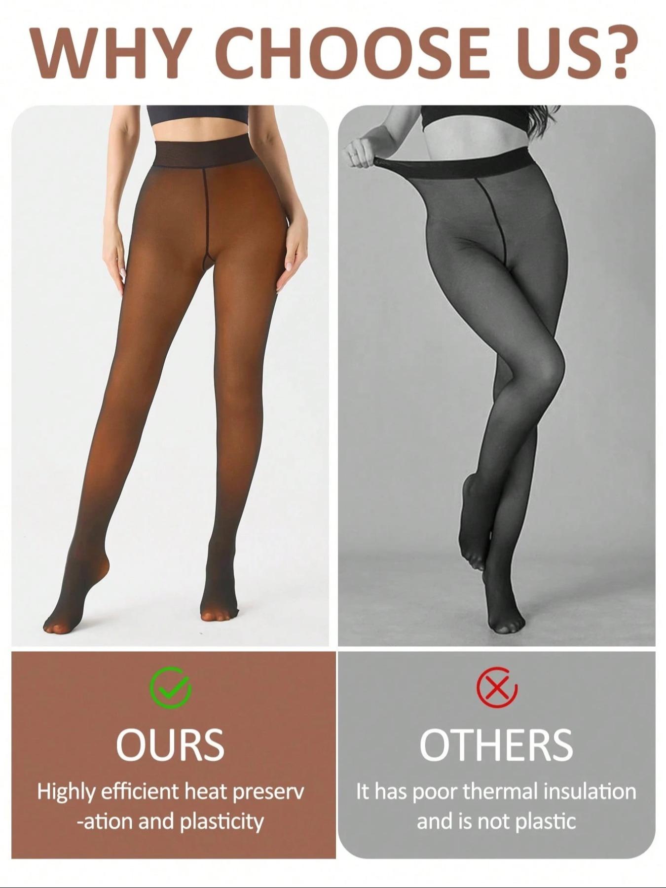 Fleece-Lined High-Waist Tights, 200g Thick Warm Leggings, Multiple Colors, All-Season Wear, Perfect for Cold Weather & Daily Use, Winter