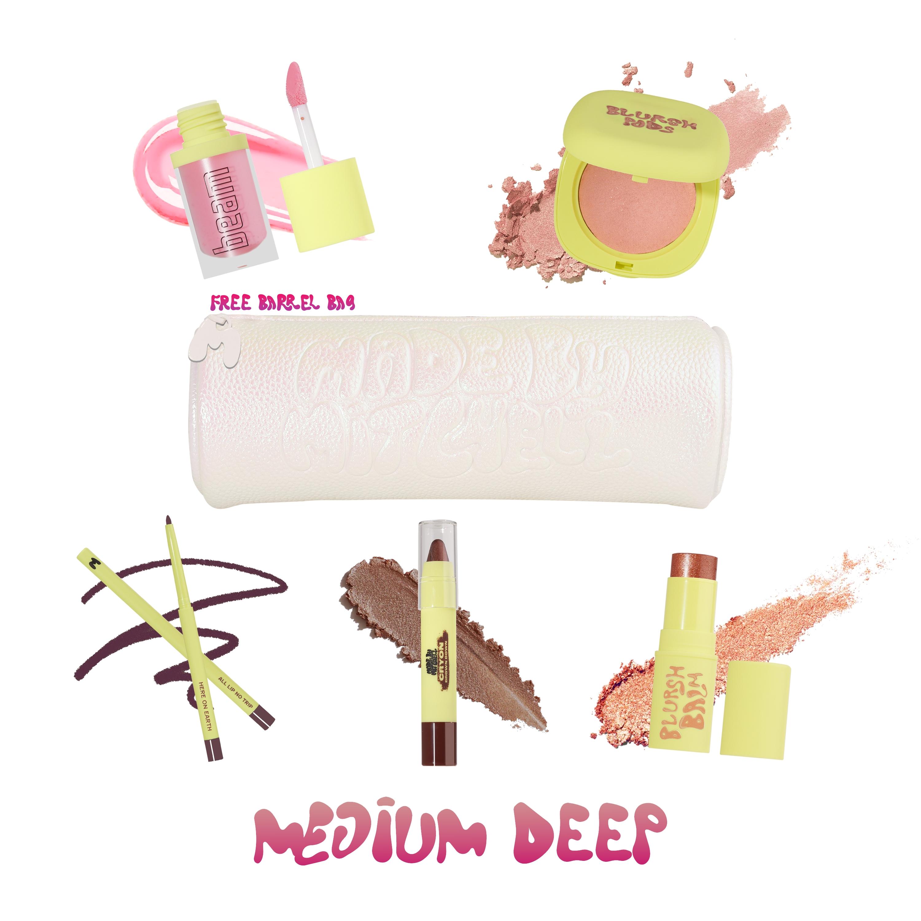 Made by Mitchell the Capsule 5-Piece Face Eye & Lip Kit Sets, Limited Edition Blush Liner & Glow Makeup Bundle, Essential Beauty Kit