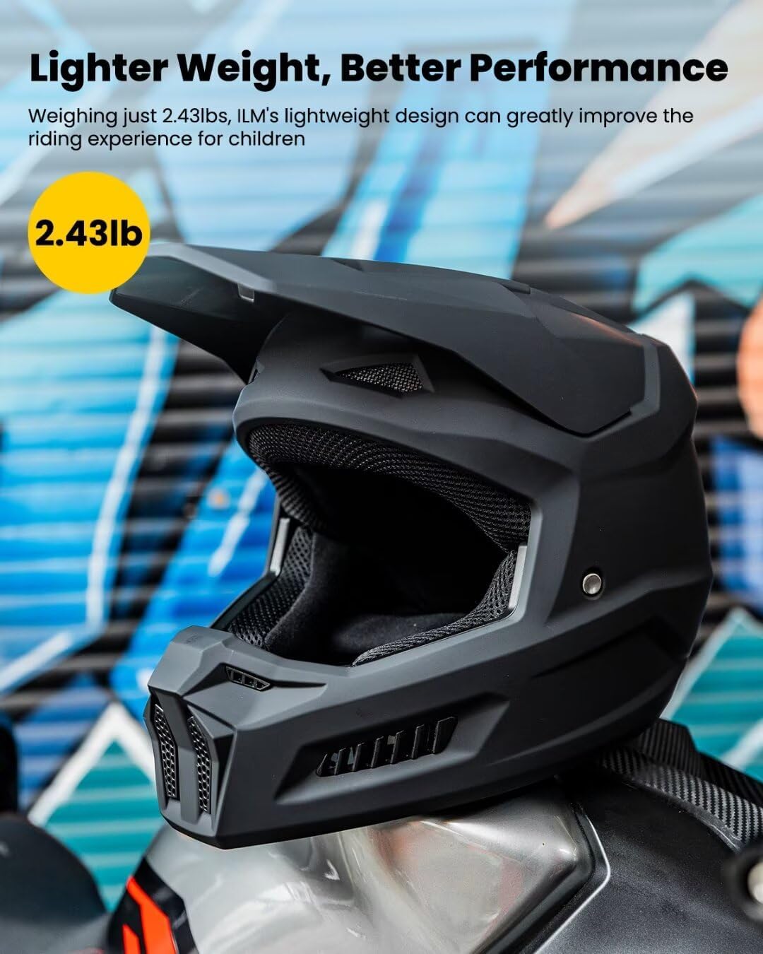 Youth Dirt Bike Helmets Kids ATV Helmet Motorcross BMX Off Road Motorbike with Goggles Gloves Mask DOT Model MT601Y (Matte Black, Youth-Large)