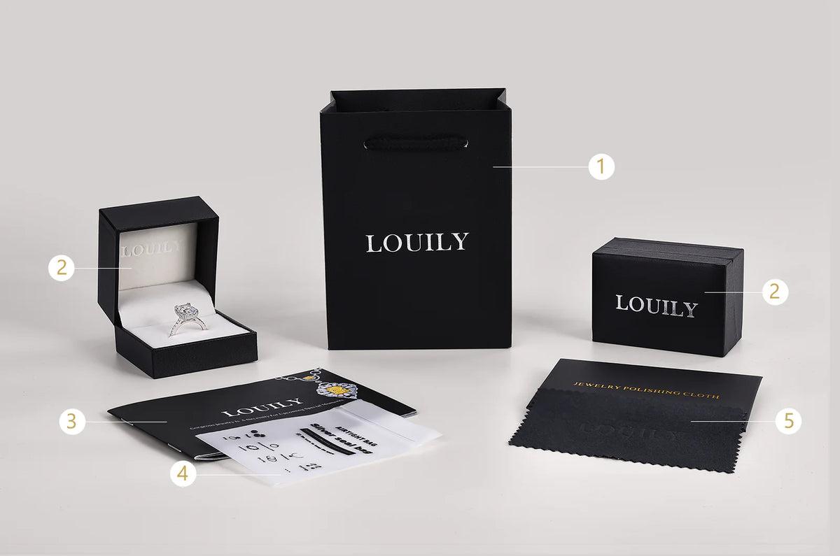 Louily Jewelry 3.5 Carat Classic Oval Cut Wedding Ring Set, Engagement Ring Set for Women, 5A Cubic Zirconia Golden Ring Louily Jewelry 3.5 Carat Classic Oval Cut Wedding Ring Set, Engagement Ring Set for Women, 5A Cubic Zirconia Golden Ring