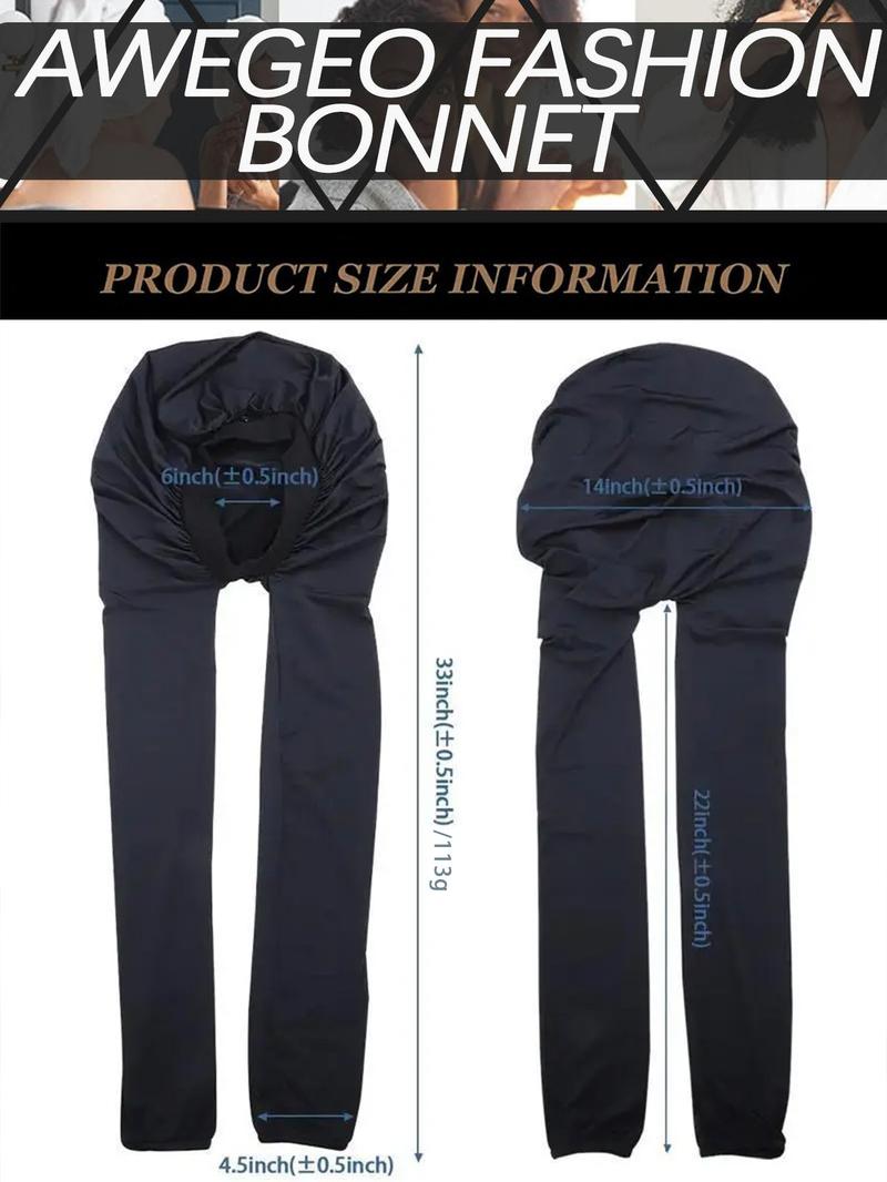 Women's Adjustable Long Sleep Bonnet Hat, Suitable for All Hair Types, Sleep, Sports, Skincare, Universal Size, Multi-Functional Hair Care Cap