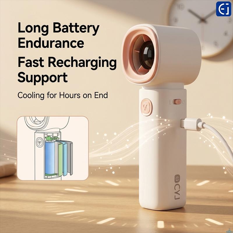 199-Speed Turbo Handheld Fan for Women Men Kids Students Office Workers Travelers Commuters Campers 3600mAh Long Battery Life Ultra-Quiet Portable USB-C Digital Display Summer Must-Have
