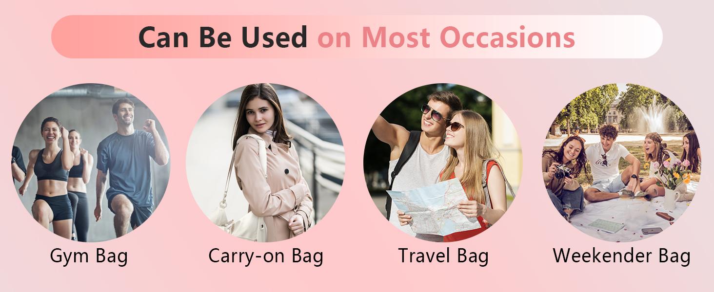 Weekender Bag Travel DuffelBag with Shoe Compartment and ToiletryBag for Women, Carry on Overnight Bag