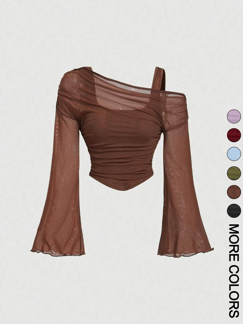 Valentine's Day Women's Drop Shoulder Slim Fit Casual T-Shirt, Fashionable Comfortable Autumn Top, Stylish Ladies' Clothing for Daily Wear